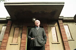 Underground Prints: Air Vice Marshal Sandy Hunter seen here at the entrance to the nuclear bunker at Kenton