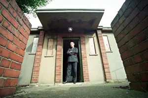 01522 Prints: Air Vice Marshal Sandy Hunter seen here at the entrance to the nuclear bunker at Kenton