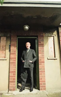 01522 Prints: Air Vice Marshal Sandy Hunter seen here at the entrance to the nuclear bunker at Kenton