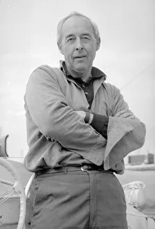 Gestures Prints: Air Vice Marshall Donald Bennett at Emsworth Yacht Harbour. 30th November 1970