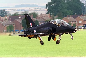 Air Display Prints: Aircraft BAe Hawk T1 of the RAF takes off at the Wroughton Airshow, August 1993