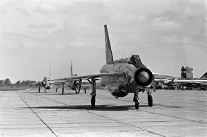 Aircraft English Electric Lightning F3s June 1965 - taxi out to the runway at RAF