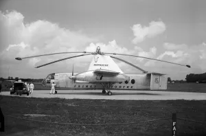 Aircraft Fairey Rotodyne vertical take-off airliner June 1958 demonstration