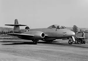 Plane Prints: Aircraft Gloster Meteor 1950, the 1st jet to enter service with the royal Air Force