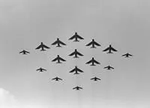 Formation Prints: Aircraft RAF Lightning & Gnat Formation June 1965 The 9 English Electric Lightning