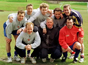 Airdrie football team players in training session as part of the build up to play off