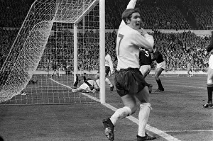 00233 Prints: Alan Ball celebrates during the International friendly fixture against Scotland