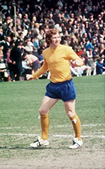 Alan Ball of Everton wearing the yellow away strip Circa 1969