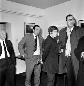 00229 Prints: Alan Ball and Harry Callerick before FA Disciplinary committee hearing at Derby