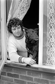Alan Learmouth and Dog Dollar': Alan and iDollarI keep watch at the window for