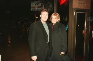 Alan McInally (footballer) and friend leave Victorias Nigh Club, in Glasgow