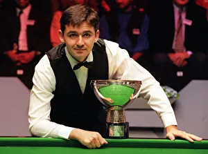 Alan McManus with the Regal Masters Trophy at Motherwell Civic Centre 1996