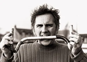 00203 Prints: Alan Newbold January 1983 He plans to eat a bicycle in wold record time