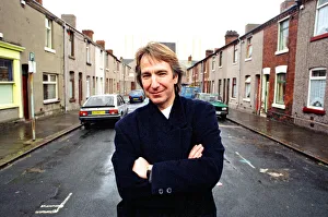 00903 Prints: Alan Rickman, Actor, pictured on the streets of Barrow In Furness where he is due to play