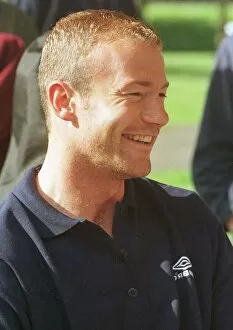 Images Dated 12th June 1998: Alan Shearer June 1998 England Player laughing while playing golf on hotel golf course