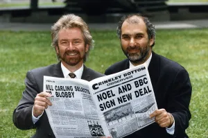 Alan Yentob BBC Controller with Noel Edmonds TV Presenter