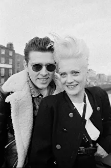 Alannah Currie and Tom Bailey who form pop duo The Thompson Twins pictured in Dublin