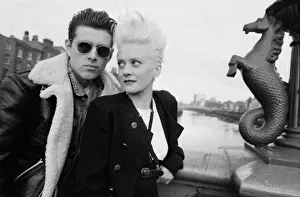 Alannah Currie and Tom Bailey who form pop duo The Thompson Twins pictured in Dublin