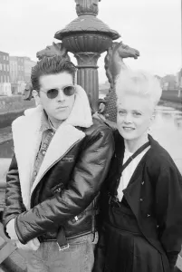 Alannah Currie and Tom Bailey who form pop duo The Thompson Twins pictured in Dublin