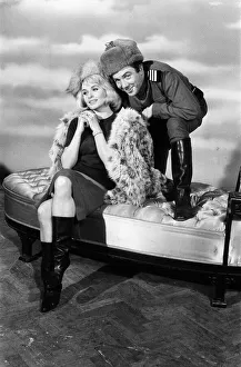 Albert Finney and Senta Berger on the set of The Victors
