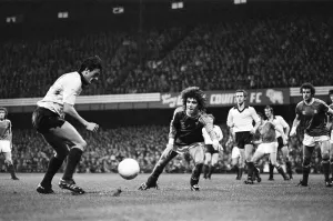 Alberto Tarantini (right) Birmingham City football player in action at the Baseball