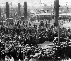 Opening Prints: Alderman Muirhead plants a commemorative tree at the opening of the Liverpool end of