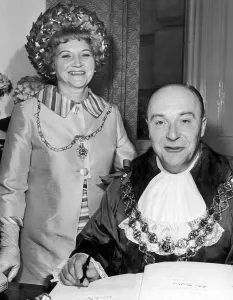 Chains Of Office Prints: Alderman Neville Bruce Alfred Bosworth seen here on his appointment as Lord Mayor of