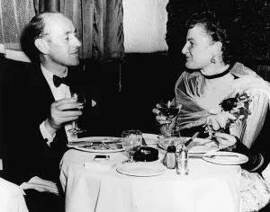 Alec Guinness Actor and his wife at Londons Caprice Club after the premiere of Oliver