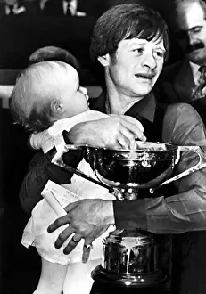 Alex Higgins snooker player after winning the World Snooker Championship 1982