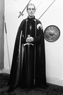 Alex Sanders King of the Witches at his basement flat in Notting Hill, London