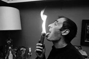 Alex Sanders King of the Witches at his basement flat in Notting Hill, London