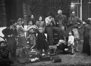 Alexander Sutherland Neill (3rd from the right) seen here as a new term starts at Summer