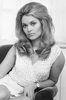 Alexandra Bastedo, British actress, pictured at home in London, Friday 3rd January 1969