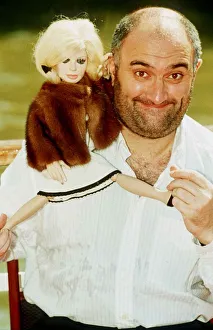 Alexei Sayle British comedian and actor with Thunderbirds puppet Lady Penelope 1991