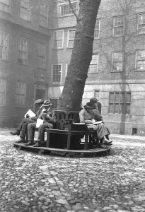 00081 Prints: Alfieri Snr. Staple Inn, 1917. The seat was taken away a year later