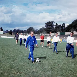Alfredo Di Stefano with the Valencia team in Cork September 1970