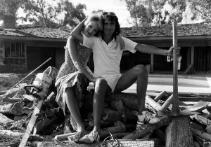 Alice Cooper American rock singer real name Vincent Furnier with wife Sheryl Goddard
