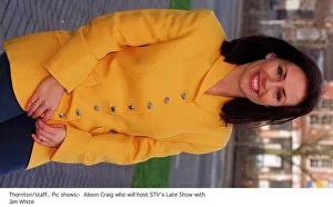 Alison Craig who will host STVs Late Show with Jim White yellow jacket
