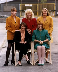 Alison Holloway TV Presenter With Fellow Newscasters For Sky TV Joanna Sheldon Linda