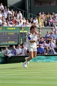 Images Dated 22nd June 1992: All England Lawn Tennis Championships at Wimbledon. Jimmy Connors in action during his