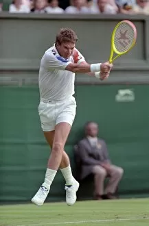 Images Dated 22nd June 1992: All England Lawn Tennis Championships at Wimbledon. Jimmy Connors in action during his