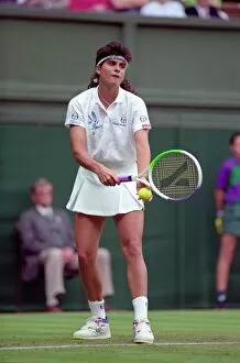 Images Dated 23rd June 1992: All England Lawn Tennis Championships at Wimbledon. Gabriella Sabatini in action