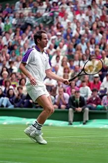 Images Dated 23rd June 1992: All England Lawn Tennis Championships at Wimbledon. John McEnroe in action during