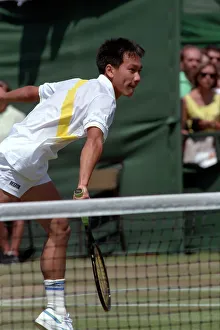 All England Lawn Tennis Championships at Wimbledon Action during the Mens Singles