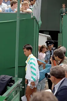 All England Lawn Tennis Championships at Wimbledon Action during the Mens Singles