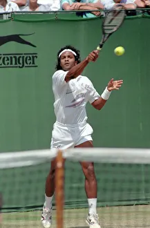 All England Lawn Tennis Championships at Wimbledon Action during the Mens Singles