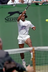 All England Lawn Tennis Championships at Wimbledon Action during the Mens Singles