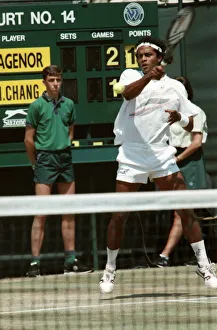 All England Lawn Tennis Championships at Wimbledon Action during the Mens Singles
