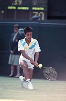 All England Lawn Tennis Championships at Wimbledon Michael Chang in action during