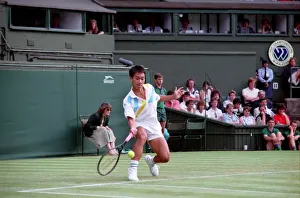 All England Lawn Tennis Championships at Wimbledon Michael Chang in action during